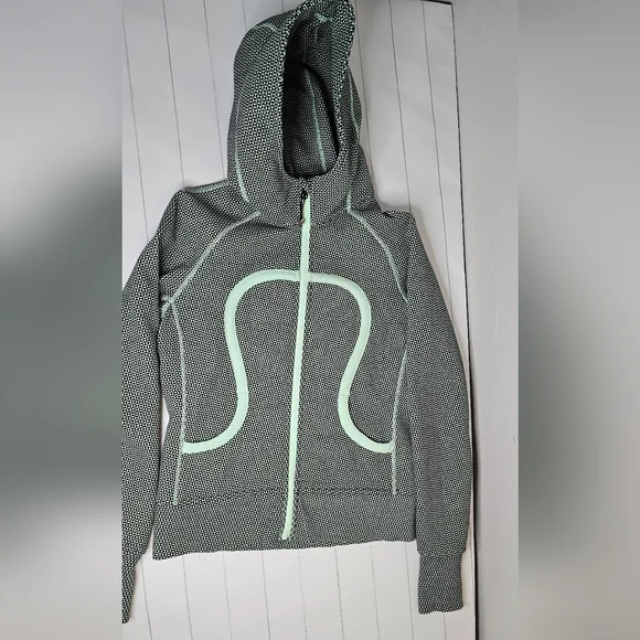 Lululemon Scuba Double Diamond Hooded Lined Zip-Up teal Hoodie Jacket - Picture 7 of 10
